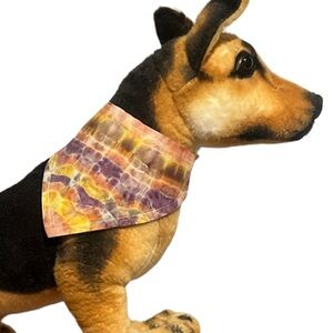 - Hand dyed pet bandana